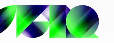 Minimalizm, gradyan cazibesiyle buluşur. Geometrik şekiller sakin bir arka planda birbirine dolanır. İnce renkler birleşir, dinamik bir tuval oluşturur, modern estetiğin kanıtıdır.