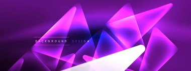 Geometrik arkaplanı hackleyen neon ışıkları, sanal gerçeklik veya yapay zeka konsepti, duvar kağıdı, pankart, sunum, arkaplan için siber punk geometrik şablon