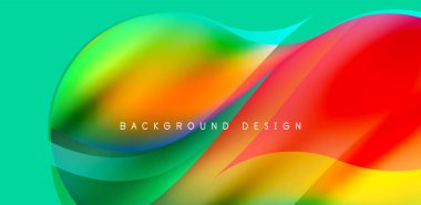 Zarif dalgalar ve akan sıvı soyut arka plan. Kapaklar, şablonlar, el ilanları, afişler, broşürler, afişler için şablon