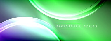 Vektör soyut arkaplan - sıvı gradyan üzerinde sıvı şeffaf kabarcık şekilleri gölgeler ve ışık efektleri