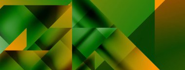 Büyüleyici vektör soyutlaması. Üçgenler büyüleyici dansla kesişiyor, dinamik geometrik zemin hazırlıyorlar. Şekil ve açıların birleşimi modern tasarımın sanatsal senfonisini yaratır.