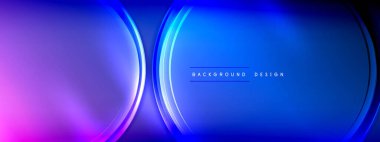 Vektör soyut arkaplan - sıvı gradyan üzerinde sıvı şeffaf kabarcık şekilleri gölgeler ve ışık efektleri