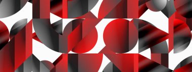 Dijital tasarımlar, sunumlar, web sitesi afişleri, sosyal medya paylaşımları için çok yönlülük ve görsel cazibe sağlayan, minimalist soyut tuval üzerinde geometrik biçimlerin Amalgamatasyonu