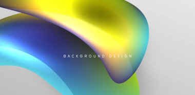 Soyut arkaplan renklerine sahip güzel sıvı şekiller