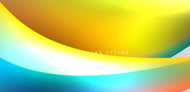 Sıvı renkli 3D elementler soyut arkaplan