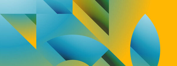 Simple geometric forms - dynamic geometric abstract background. Visual symphony of shapes and lines design for wallpaper, banner, background, landing page, wall art, invitation, prints, posters