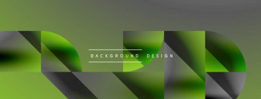 Üçgenler, çizgiler ve yuvarlak şekiller - dinamik geometrik soyut arkaplan. Duvar kağıdı, afiş, arkaplan, iniş sayfası, duvar sanatı, davetiye, baskılar için görsel senfoni