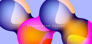 Spheres and circles abstract background, trendy colorful design. Vector Illustration For Wallpaper, Banner, Background, Card, Book Illustration, landing page