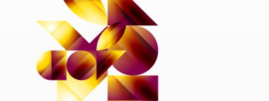 Minimalizm, gradyan cazibesiyle buluşur. Geometrik şekiller sakin bir arka planda birbirine dolanır. İnce renkler birleşir, dinamik bir tuval oluşturur, modern estetiğin kanıtıdır.