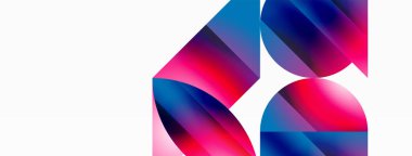 Serene gradyan şablonu. Çemberler ve üçgenler minimalist mükemmellikte karışıyor. Biçim ve renklerin nazik bir şekilde birleşmesi dengeli ama büyüleyici bir zemin oluşturur, modern karmaşıklığı somutlaştırır.