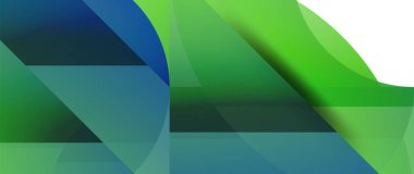 Geometrik füzyon - üçgenlerin soyut harmonisi ve minimalist arkaplan tasarımında daireler. Duvar kağıdı, afiş, arkaplan, iniş sayfası, duvar sanatı, davetiye, baskı için şekil ve satır tasarımı