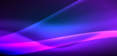 Neon ışıklarının ruhani parıltısında dinamik dalgalar. Hareket akışkanlığı ile neonun ışıl ışıl cazibesini birleştiren kavram, hem canlılığı hem de gelecekteki karmaşıklığı somutlaştıran büyüleyici arka plan.