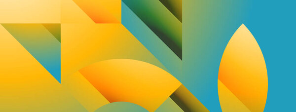 Simple geometric forms - dynamic geometric abstract background. Visual symphony of shapes and lines design for wallpaper, banner, background, landing page, wall art, invitation, prints, posters