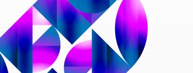 Minimalizm, gradyan cazibesiyle buluşur. Geometrik şekiller sakin bir arka planda birbirine dolanır. İnce renkler birleşir, dinamik bir tuval oluşturur, modern estetiğin kanıtıdır.