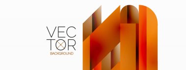 Dinamik soyut vektör arkaplanı. Dairelerin, karelerin ve üçgenlerin uyumlu birleşimi. Geometrik elementler büyüleyici bir zemin oluşturmak için birbirine dolanır. Her şekil biçimlerin kaleydoskopuna katkıda bulunur