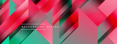 Basit geometrik formlar - dinamik geometrik soyut arkaplan. Duvar kağıdı, afiş, arkaplan, iniş sayfası, duvar sanatı, davetiye, baskılar, posterler için görsel senfoni