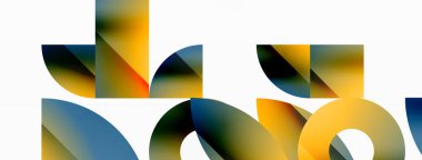 Çemberler ve çeşitli şekiller birleşerek çağdaş zemin oluşturarak yaratıcılığı ateşliyor. Dijital tasarımlar, sunumlar, web sitesi afişleri, sosyal medya paylaşımları için tasarım