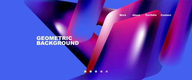 Colorful geometric background landing page. Vector illustration for wallpaper, banner, background, leaflet, catalog, cover, flyer