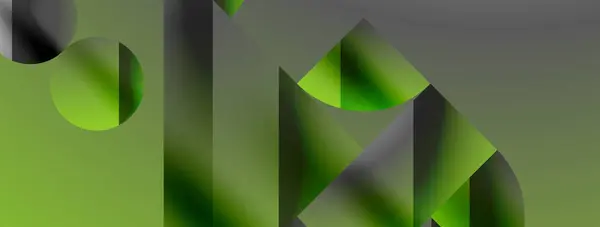 Треугольники Линии Круглые Фигуры Динамический Геометрический Абстрактный Фон Визуальная Симфония — стоковый вектор