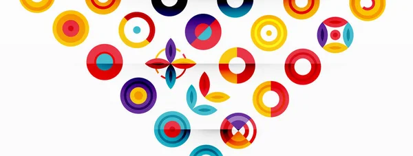 Cercuri Colorate Într Fundal Abstract Compoziției Grilei Design Pentru Tapet — Vector de stoc