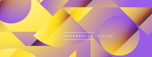 Simple Geometric Forms Dynamic Geometric Abstract Background Visual Symphony Shapes — Stock Vector