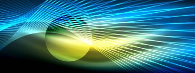 Neon ışıklı çizgi vektörleri: canlı renkler, parlak çizgiler. Neon tabelalardan esinlenerek büyüleyici bir tasarım. Web siteleri, reklamlar ve daha fazlası için elektrik enerjisi