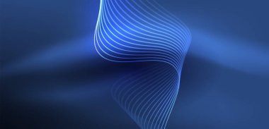 Soyut arkaplan neon dalgası. Duvar kağıdı, afiş, arkaplan, iniş sayfası, duvar resimleri, davetiyeler, posterler için yüksek teknoloji tasarımı