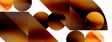 Vektör arkaplanı. Minimalist geometrik arkaplan daireler ve şekillerle süslenmiş. Dijital tasarımlar, sunumlar, web sitesi afişleri, sosyal medya paylaşımları için yaratıcılığı davet eden soyut sanat