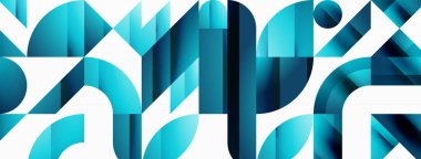 Çeşitli geometrik şekiller, dijital tasarımlar, sunumlar, web sitesi afişleri, sosyal medya paylaşımları için çağdaş tasarım için çok yönlü bir tablo sunarak, asgari soyut bir zemin üzerinde birleşir.