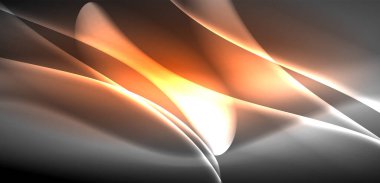 Neon ışıklı dalgalar arka planda dalgalanıyor, ışıltı ve hareketin büyüleyici dansı. Dinamik zemin, enerjinin ve modern estetiğin özünü yakalar