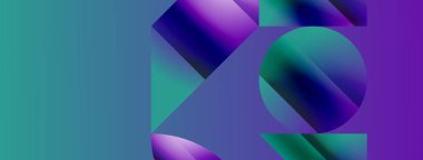 Serene gradyan şablonu. Çemberler ve üçgenler minimalist mükemmellikte karışıyor. Biçim ve renklerin nazik bir şekilde birleşmesi dengeli ama büyüleyici bir zemin oluşturur, modern karmaşıklığı somutlaştırır.