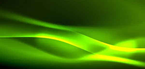 Dynamické Vlny Éterické Záři Neonových Světel Koncept Spojuje Plynulost Pohybu — Stockový vektor