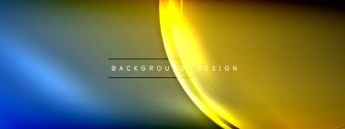 Vektör soyut arkaplan - sıvı gradyan üzerinde sıvı şeffaf kabarcık şekilleri gölgeler ve ışık efektleri