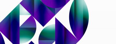 Serene gradyan şablonu. Çemberler ve üçgenler minimalist mükemmellikte karışıyor. Biçim ve renklerin nazik bir şekilde birleşmesi dengeli ama büyüleyici bir zemin oluşturur, modern karmaşıklığı somutlaştırır.