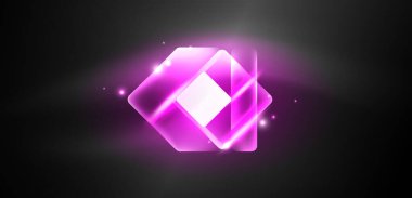 Neon hız oku ve çizgi arka planı şekillendirir. Parlak arka planlı yüksek teknoloji konsepti. Karanlıkta parlayan ışık efekti