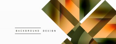 Kareli, üçgenli, daireli geometrik arkaplan. Şekiller uyumlu bir şekilde etkileşir, dijital tasarımlar, sunumlar, web sitesi afişleri, sosyal medya iletileri için görsel olarak çarpıcı bir tasarım oluşturur