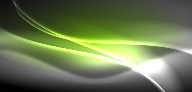 Neon ışıklı dalgalar arka planda dalgalanıyor, ışıltı ve hareketin büyüleyici dansı. Dinamik zemin, enerjinin ve modern estetiğin özünü yakalar