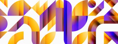 Üçgen ve daire minimalist kompozisyonu. Duvar kağıdı, afiş, arkaplan, iniş sayfası, duvar sanatı, davetiye, baskılar için büyüleyici görsel tasarım geometrik ahenkle buluşur