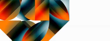 Minimalizm, gradyan cazibesiyle buluşur. Geometrik şekiller sakin bir arka planda birbirine dolanır. İnce renkler birleşir, dinamik bir tuval oluşturur, modern estetiğin kanıtıdır.