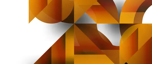 Fusión Geométrica Armonía Abstracta Los Triángulos Los Círculos Diseño Minimalista — Vector de stock