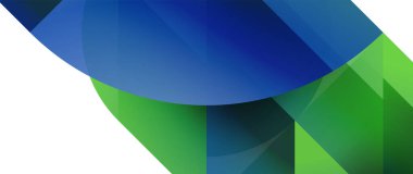 Geometrik füzyon - üçgenlerin soyut harmonisi ve minimalist arkaplan tasarımında daireler. Duvar kağıdı, afiş, arkaplan, iniş sayfası, duvar sanatı, davetiye, baskı için şekil ve satır tasarımı