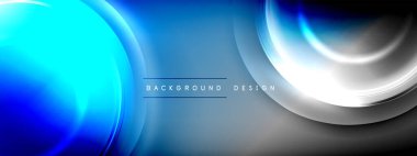 Çember çizgileri ve baloncuklar ışık ve gölge efektleriyle parlayan etki eğiminde. Işık, gölge ve derinliğin dinamik etkileşimi. Gelecekçi ve ritmik teknoloji tasarımı