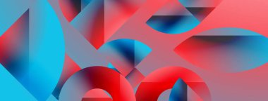 Basit geometrik formlar - dinamik geometrik soyut arkaplan. Duvar kağıdı, afiş, arkaplan, iniş sayfası, duvar sanatı, davetiye, baskılar, posterler için görsel senfoni