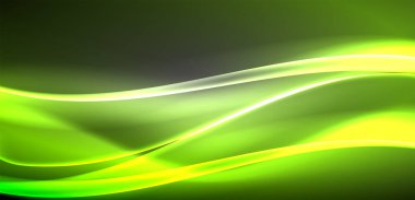 Neon ışıklı dalgalar arka planda dalgalanıyor, ışıltı ve hareketin büyüleyici dansı. Dinamik zemin, enerjinin ve modern estetiğin özünü yakalar