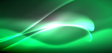 Neon ışıklı dalgalar arka planda dalgalanıyor, ışıltı ve hareketin büyüleyici dansı. Dinamik zemin, enerjinin ve modern estetiğin özünü yakalar