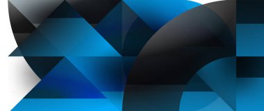 Büyüleyici vektör illüstrasyonu - geometrik, minimalist, soyut arkaplan duvar kağıdı, pankart, arkaplan, iniş sayfası, duvar sanatı, davetiye, baskılar, posterler için daireler ve üçgenlerle süslenmiş