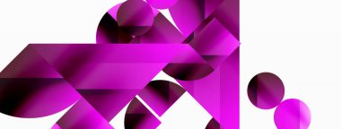 Vektör arkaplanı. Minimalist geometrik arkaplan daireler ve şekillerle süslenmiş. Dijital tasarımlar, sunumlar, web sitesi afişleri, sosyal medya paylaşımları için yaratıcılığı davet eden soyut sanat