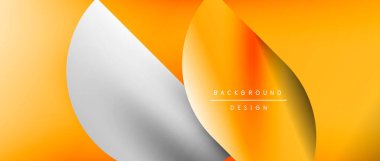 Posterler, kapaklar, afişler, broşürler, web siteleri için parlak renk çemberi ve yuvarlak element minimal geometrik soyut arkaplan