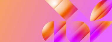 Serene gradyan şablonu. Çemberler ve üçgenler minimalist mükemmellikte karışıyor. Biçim ve renklerin nazik bir şekilde birleşmesi dengeli ama büyüleyici bir zemin oluşturur, modern karmaşıklığı somutlaştırır.