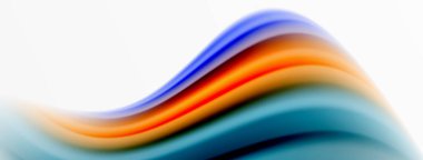 Gökkuşağı rengi ipekten bulanık arka plan beyaz, göz kamaştırıcı bir şekilde canlı arkaplan. Göz kamaştırıcı renk karışımı gökkuşağını, ipeksi ve zarif dalgalı deseni anımsatıyor.